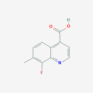 molecular formula C11H8FNO2 B15069110 8-Fluoro-7-methylquinoline-4-carboxylic acid CAS No. 1420793-98-1