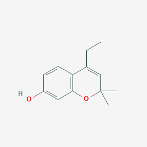 molecular formula C13H16O2 B15069141 4-Ethyl-2,2-dimethyl-2H-chromen-7-ol 