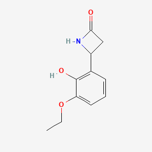 molecular formula C11H13NO3 B15069142 4-(3-Ethoxy-2-hydroxyphenyl)azetidin-2-one 