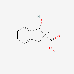 molecular formula C12H14O3 B15069160 Methyl 1-hydroxy-2-methyl-2,3-dihydro-1h-indene-2-carboxylate 