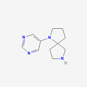 molecular formula C11H16N4 B15069177 1,7-Diazaspiro[4.4]nonane, 1-(5-pyrimidinyl)- CAS No. 646056-16-8