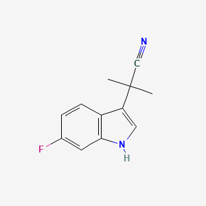 2-(6-fluoro-1H-indol-3-yl)-2-methylpropanenitrile