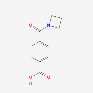 molecular formula C11H11NO3 B15069199 4-(Azetidine-1-carbonyl)benzoic acid CAS No. 915199-15-4