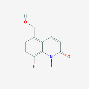 molecular formula C11H10FNO2 B15069215 8-Fluoro-5-(hydroxymethyl)-1-methylquinolin-2(1H)-one 