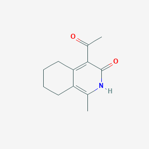 molecular formula C12H15NO2 B15069229 4-Acetyl-1-methyl-5,6,7,8-tetrahydroisoquinolin-3(2H)-one 