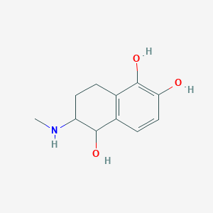 molecular formula C11H15NO3 B15069244 6-(Methylamino)-5,6,7,8-tetrahydronaphthalene-1,2,5-triol 