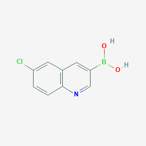 molecular formula C9H7BClNO2 B15069254 (6-Chloroquinolin-3-yl)boronic acid 