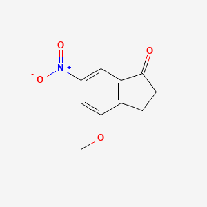 molecular formula C10H9NO4 B15069281 4-Methoxy-6-nitro-indan-1-one 