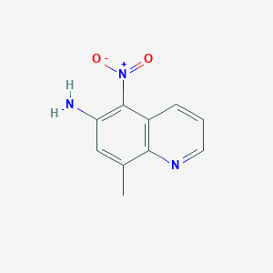 molecular formula C10H9N3O2 B15069308 8-Methyl-5-nitroquinolin-6-amine CAS No. 77094-07-6