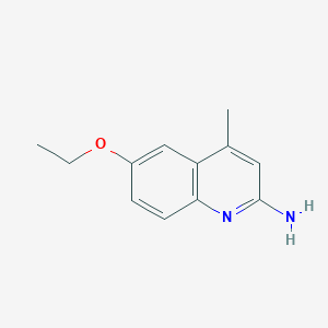 molecular formula C12H14N2O B15069338 6-Ethoxy-4-methylquinolin-2-amine 