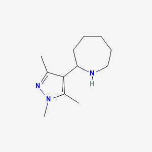 molecular formula C12H21N3 B15069455 2-(1,3,5-Trimethyl-1H-pyrazol-4-yl)azepane 