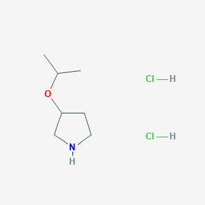 molecular formula C7H17Cl2NO B15069465 3-Isopropoxypyrrolidine dihydrochloride 