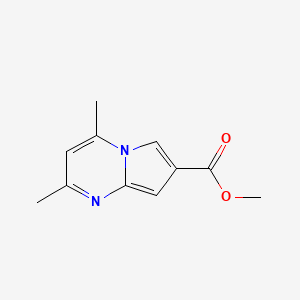 molecular formula C11H12N2O2 B15069467 Methyl 2,4-dimethylpyrrolo[1,2-a]pyrimidine-7-carboxylate 