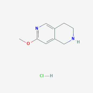 molecular formula C9H13ClN2O B15069544 7-Methoxy-1,2,3,4-tetrahydro-2,6-naphthyridine hydrochloride 