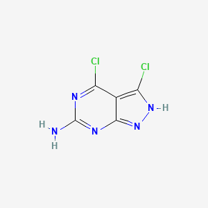 molecular formula C5H3Cl2N5 B15069550 3,4-Dichloro-1H-pyrazolo[3,4-d]pyrimidin-6-amine 