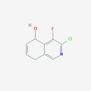 molecular formula C9H7ClFNO B15069553 3-Chloro-4-fluoro-5,8-dihydroisoquinolin-5-ol 