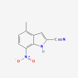 4-Methyl-7-nitro-1H-indole-2-carbonitrile