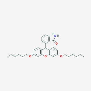 molecular formula C32H39NO4 B1506960 2-(3,6-二己氧基氧杂蒽-9-基)苯甲酰胺 CAS No. 1820618-83-4