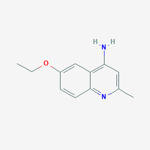 molecular formula C12H14N2O B15069629 4-Amino-6-ethoxy-2-methylquinoline CAS No. 66735-27-1