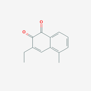 molecular formula C13H12O2 B15069631 3-Ethyl-5-methylnaphthalene-1,2-dione 