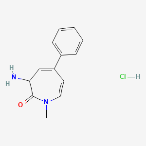 molecular formula C13H15ClN2O B1506964 3-amino-1-methyl-5-phenyl-1H-azepin-2(3H)-one hydrochloride CAS No. 1116395-27-7