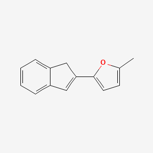 molecular formula C14H12O B15069644 Furan, 2-(1H-inden-2-yl)-5-methyl- CAS No. 291773-42-7