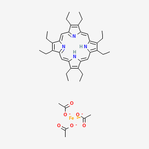 molecular formula C42H55FeN4O6 B1506966 Iron(3+);2,3,7,8,12,13,17,18-octaethyl-21,22-dihydroporphyrin;triacetate 