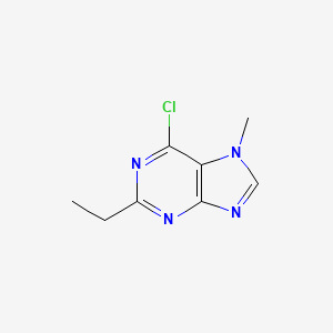 molecular formula C8H9ClN4 B15069689 6-Chloro-2-ethyl-7-methyl-7H-purine 