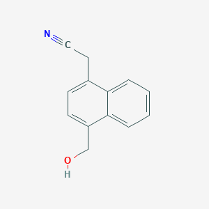 molecular formula C13H11NO B15069696 2-(4-(Hydroxymethyl)naphthalen-1-yl)acetonitrile 