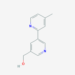 molecular formula C12H12N2O B15069741 (4-Methyl-[2,3'-bipyridin]-5'-yl)methanol CAS No. 1346686-69-8