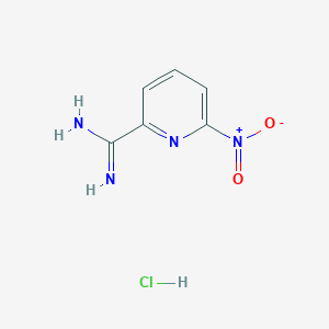 molecular formula C6H7ClN4O2 B15069779 6-Nitropicolinimidamide hydrochloride CAS No. 1179361-39-7