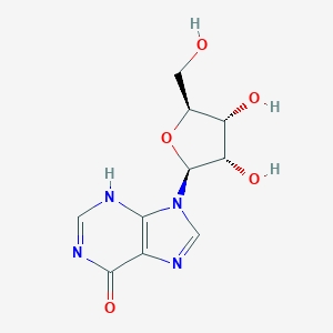 B150698 9-((2S,3S,4R,5S)-3,4-Dihydroxy-5-(hydroxymethyl)tetrahydrofuran-2-yl)-1H-purin-6(9H)-one CAS No. 21138-24-9