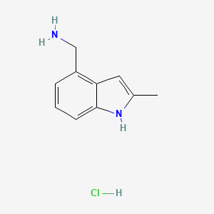 molecular formula C10H13ClN2 B15069800 (2-Methyl-1H-indol-4-yl)methanamine hydrochloride 