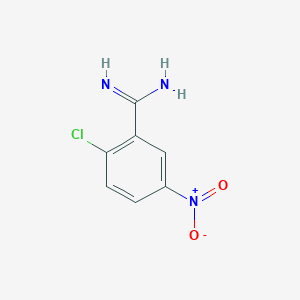 molecular formula C7H6ClN3O2 B15069802 2-Chloro-5-nitrobenzimidamide 