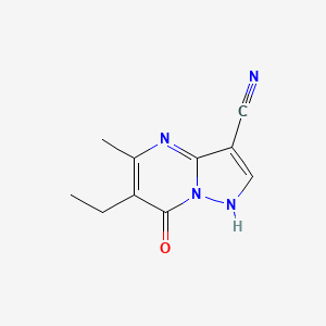 molecular formula C10H10N4O B15069811 6-Ethyl-5-methyl-7-oxo-4,7-dihydropyrazolo[1,5-a]pyrimidine-3-carbonitrile 