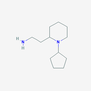 [2-(1-Cyclopentylpiperidin-2-yl)ethyl]amine