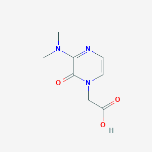 molecular formula C8H11N3O3 B15069821 2-(3-(Dimethylamino)-2-oxopyrazin-1(2H)-yl)acetic acid 