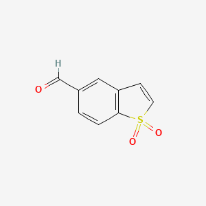 molecular formula C9H6O3S B15069837 Benzo[b]thiophene-5-carbaldehyde 1,1-dioxide 