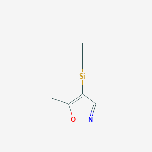 molecular formula C10H19NOSi B15069876 Isoxazole, 4-[(1,1-dimethylethyl)dimethylsilyl]-5-methyl- CAS No. 109831-63-2