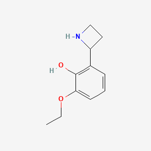 molecular formula C11H15NO2 B15069916 2-(Azetidin-2-yl)-6-ethoxyphenol 