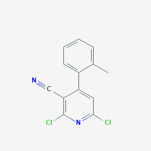 molecular formula C13H8Cl2N2 B1506993 2,6-Dichloro-4-(o-tolyl)nicotinonitrile CAS No. 873443-66-4