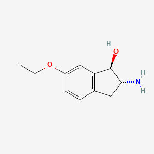 molecular formula C11H15NO2 B15069931 (1R,2R)-2-Amino-6-ethoxy-2,3-dihydro-1H-inden-1-ol 