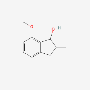 molecular formula C12H16O2 B15069939 7-Methoxy-2,4-dimethyl-2,3-dihydro-1H-inden-1-ol 