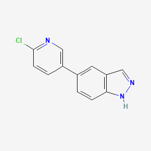 molecular formula C12H8ClN3 B1506998 5-(6-Chloro-pyridin-3-YL)-1H-indazole 