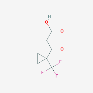 molecular formula C7H7F3O3 B15069981 3-Oxo-3-[1-(trifluoromethyl)cyclopropyl]propanoic acid CAS No. 1000525-62-1