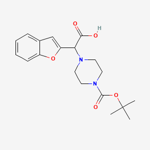 molecular formula C19H24N2O5 B1506999 1-Boc-4-(benzofuran-2-YL-carboxy-methyl)-piperazine CAS No. 885275-63-8