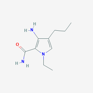 molecular formula C10H17N3O B15070056 3-Amino-1-ethyl-4-propyl-1H-pyrrole-2-carboxamide 