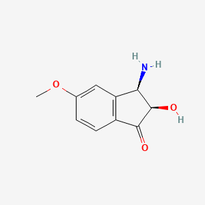 molecular formula C10H11NO3 B15070059 (2R,3R)-3-Amino-2-hydroxy-5-methoxy-2,3-dihydro-1H-inden-1-one 