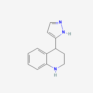 molecular formula C12H13N3 B15070091 4-(1H-pyrazol-3-yl)-1,2,3,4-tetrahydroquinoline 