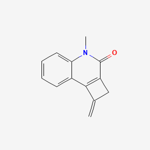 molecular formula C13H11NO B15070114 4-methyl-1-methylene-1,2-dihydrocyclobuta[c]quinolin-3(4H)-one CAS No. 87700-48-9